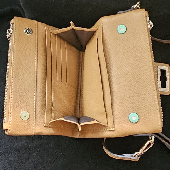 Stauer Tan/Light Brown Pebble Leather Crossbody Bag - Picture 5 of 11